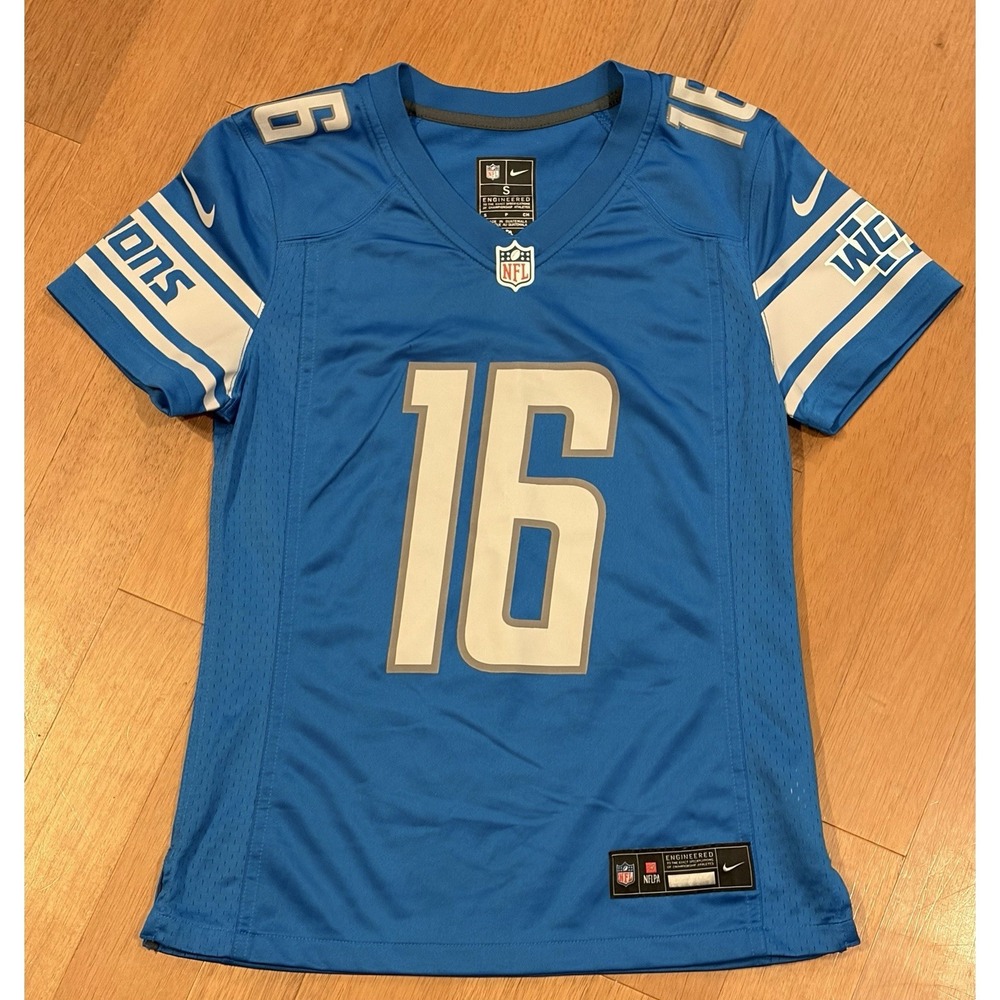 Detroit Lions Jersey Nike Womens Jared Goff Home Blue Football Small NFL EUC